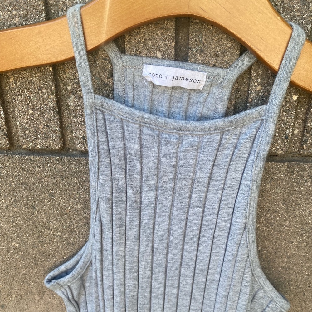 Grey Ribbed Tank - Picture 6 of 7